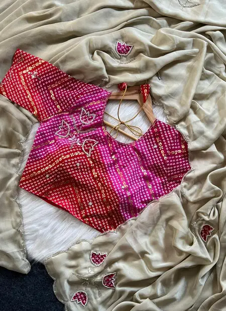 Tew Rangoli With Bandhej Printed Saree Collections